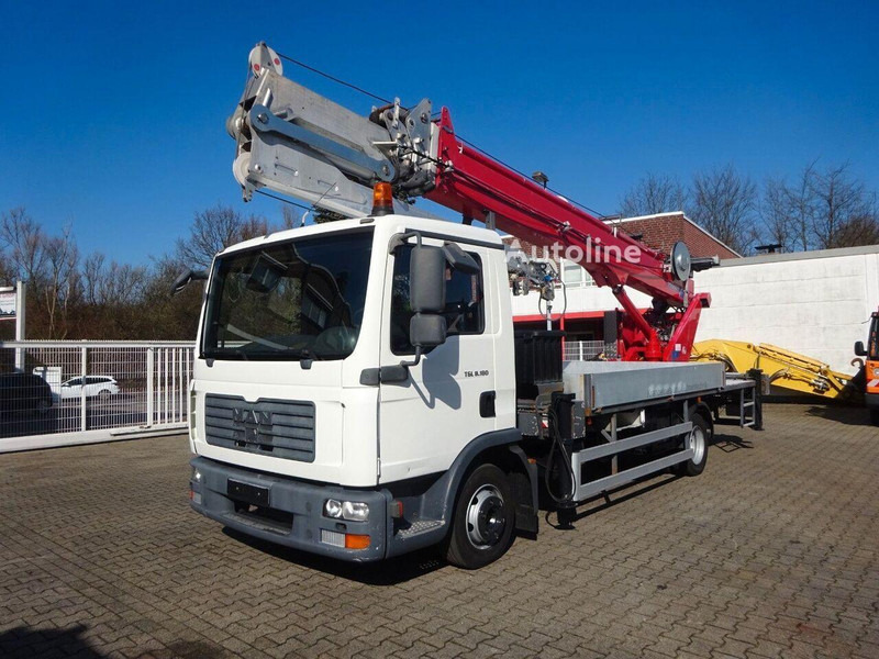 MAN 8.180 TGL - Flatbed+crane - Vrachtwagen met open laadbak, Kraanwagen: afbeelding 1 MAN 8.180 TGL - Flatbed+crane - Vrachtwagen met open laadbak, Kraanwagen: afbeelding 1