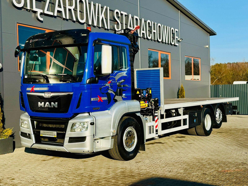 MAN MAN TGS 26.360 // E6 // 6x2 // platforma laweta 7,2m z HDs HMF 1 - Vrachtwagen met open laadbak, Kraanwagen: afbeelding 1 MAN MAN TGS 26.360 // E6 // 6x2 // platforma laweta 7,2m z HDs HMF 1 - Vrachtwagen met open laadbak, Kraanwagen: afbeelding 1