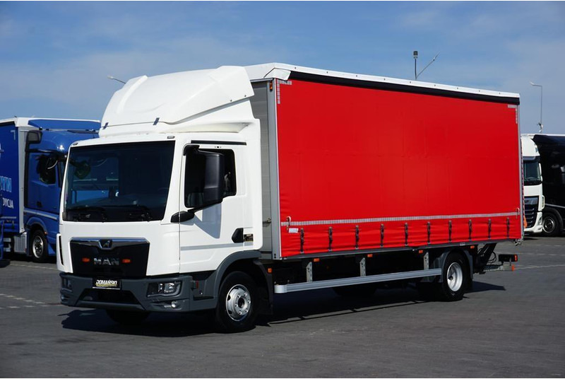 MAN TGL / 12.190 / E 6 / FIRANKA + WINDA / ŁAD. 6 525 KG / 16 PALET - Schuifzeilen vrachtwagen: afbeelding 1 MAN TGL / 12.190 / E 6 / FIRANKA + WINDA / ŁAD. 6 525 KG / 16 PALET - Schuifzeilen vrachtwagen: afbeelding 1