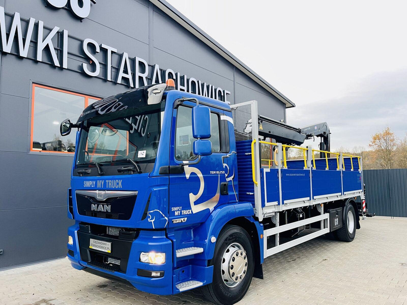 MAN TGM 18.250 - Vrachtwagen met open laadbak, Kraanwagen: afbeelding 1 MAN TGM 18.250 - Vrachtwagen met open laadbak, Kraanwagen: afbeelding 1