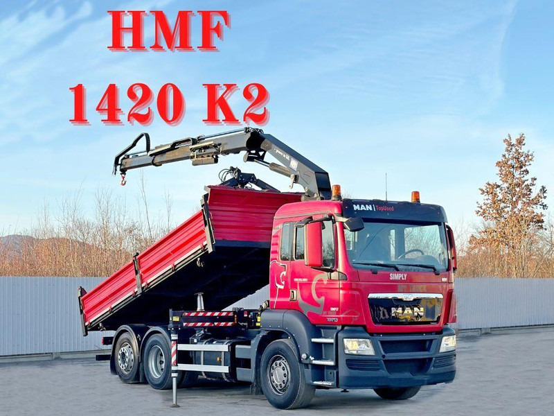 MAN TGS 26.360 Kipper 5,15m*HMF 1420 K2 + FUNK/6x2 - Kipper vrachtwagen, Kraanwagen: afbeelding 1 MAN TGS 26.360 Kipper 5,15m*HMF 1420 K2 + FUNK/6x2 - Kipper vrachtwagen, Kraanwagen: afbeelding 1