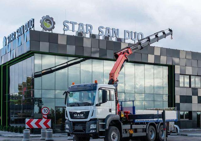 MAN TGS 26.400 6x6 PALFINGER PK 33002 EH Crane Kran - Vrachtwagen met open laadbak, Kraanwagen: afbeelding 2 MAN TGS 26.400 6x6 PALFINGER PK 33002 EH Crane Kran - Vrachtwagen met open laadbak, Kraanwagen: afbeelding 2