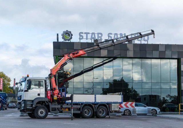 MAN TGS 26.400 6x6 PALFINGER PK 33002 EH Crane Kran - Vrachtwagen met open laadbak, Kraanwagen: afbeelding 4 MAN TGS 26.400 6x6 PALFINGER PK 33002 EH Crane Kran - Vrachtwagen met open laadbak, Kraanwagen: afbeelding 4