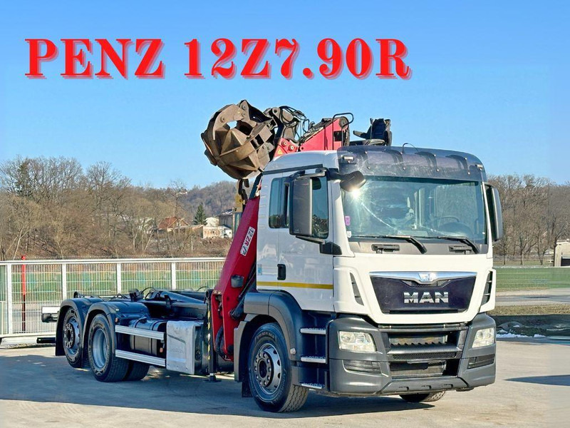 MAN TGS 26.400 Abrollkipper* PENZ 12Z7.90R* TOP - Haakarmsysteem vrachtwagen, Kraanwagen: afbeelding 1 MAN TGS 26.400 Abrollkipper* PENZ 12Z7.90R* TOP - Haakarmsysteem vrachtwagen, Kraanwagen: afbeelding 1