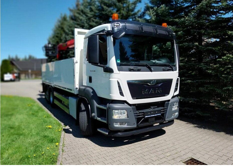 MAN TGS 26.400 Flatbed + Crane Palfinger PK 23001L - Vrachtwagen met open laadbak, Kraanwagen: afbeelding 4 MAN TGS 26.400 Flatbed + Crane Palfinger PK 23001L - Vrachtwagen met open laadbak, Kraanwagen: afbeelding 4