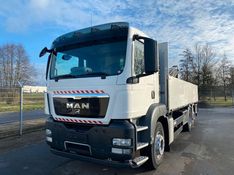 MAN TGS 26.440 6x2 HIAB 166 Ladekran Pritsche - Vrachtwagen met open laadbak, Kraanwagen: afbeelding 1 MAN TGS 26.440 6x2 HIAB 166 Ladekran Pritsche - Vrachtwagen met open laadbak, Kraanwagen: afbeelding 1