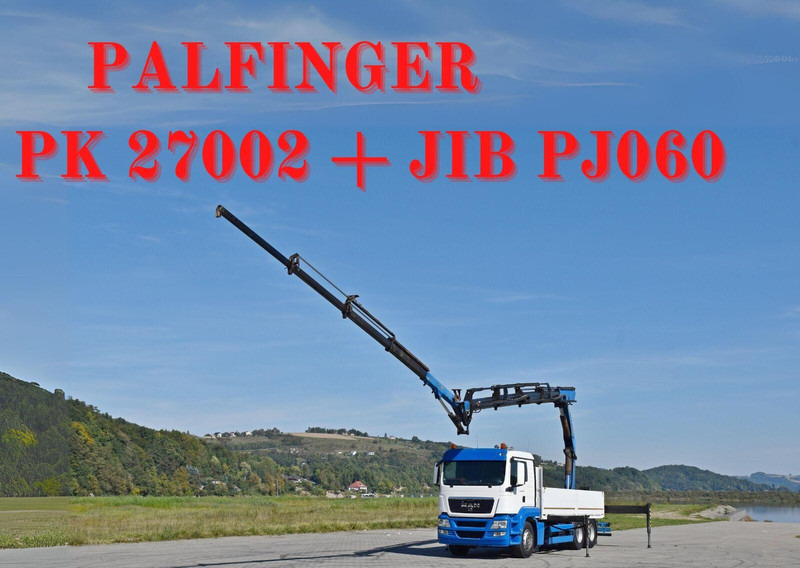 MAN TGS 26.480 * PK 27002 + JIB PJ060 + FUNK / 6x4 - Vrachtwagen met open laadbak, Kraanwagen: afbeelding 1 MAN TGS 26.480 * PK 27002 + JIB PJ060 + FUNK / 6x4 - Vrachtwagen met open laadbak, Kraanwagen: afbeelding 1