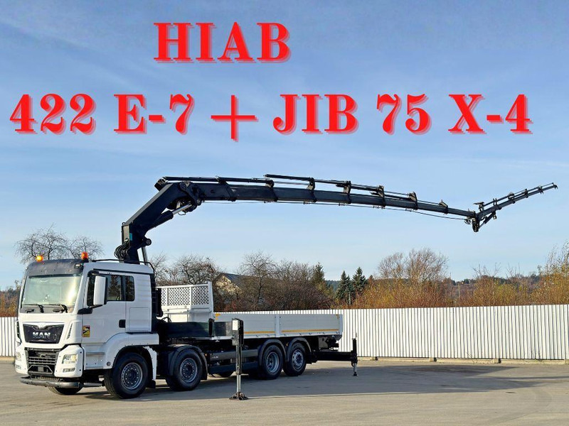 MAN TGS 35.440* HIAB 422 E-7 + JIB 75 X-4 + FUNK - Vrachtwagen met open laadbak, Kraanwagen: afbeelding 1 MAN TGS 35.440* HIAB 422 E-7 + JIB 75 X-4 + FUNK - Vrachtwagen met open laadbak, Kraanwagen: afbeelding 1