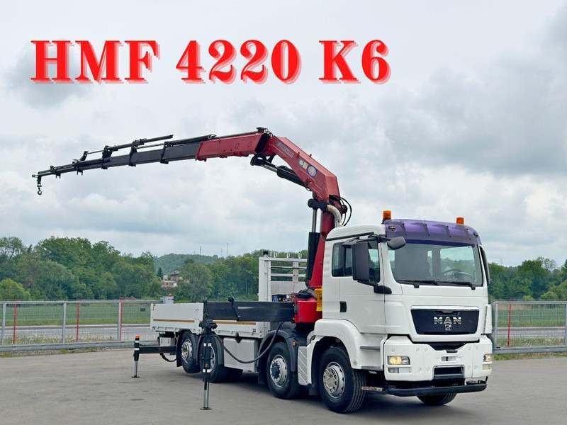 MAN TGS 35.440* KIPPER 6,00m * HMF 4220 K6/FUNK* 8x4 - Vrachtwagen met open laadbak, Kraanwagen: afbeelding 1 MAN TGS 35.440* KIPPER 6,00m * HMF 4220 K6/FUNK* 8x4 - Vrachtwagen met open laadbak, Kraanwagen: afbeelding 1