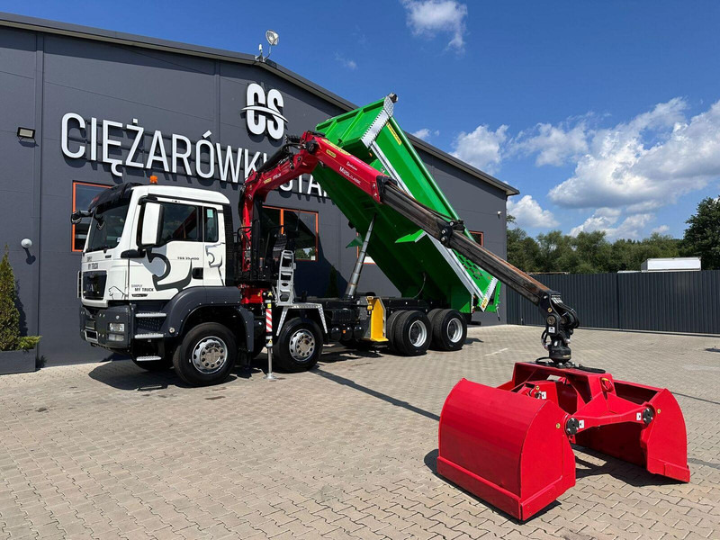 MAN TGS TGX 35.400 // 8x4 // E5 // wywrotka kiper + HDS z czerpakiem - Kipper vrachtwagen, Kraanwagen: afbeelding 1 MAN TGS TGX 35.400 // 8x4 // E5 // wywrotka kiper + HDS z czerpakiem - Kipper vrachtwagen, Kraanwagen: afbeelding 1