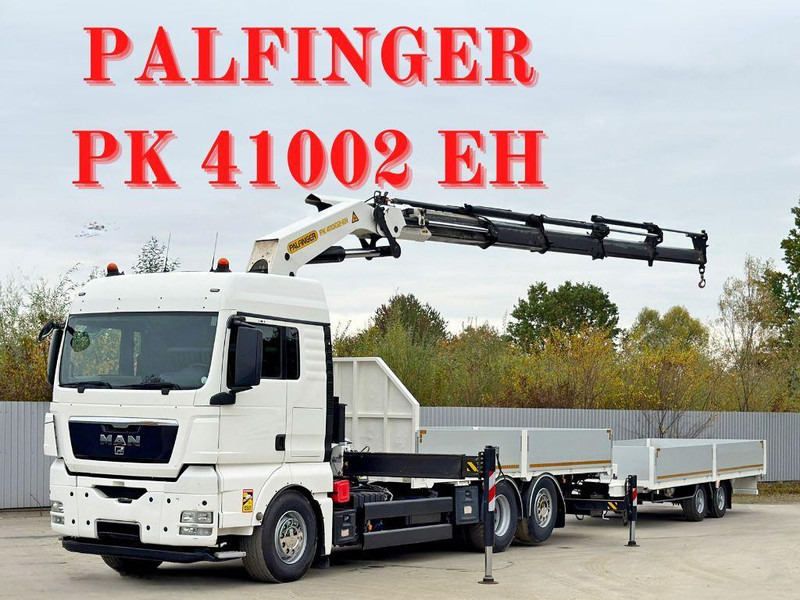 MAN TGX 26.440 * PK 41002-EH + FUNK + Anhänger*TOP - Vrachtwagen met open laadbak, Kraanwagen: afbeelding 1 MAN TGX 26.440 * PK 41002-EH + FUNK + Anhänger*TOP - Vrachtwagen met open laadbak, Kraanwagen: afbeelding 1