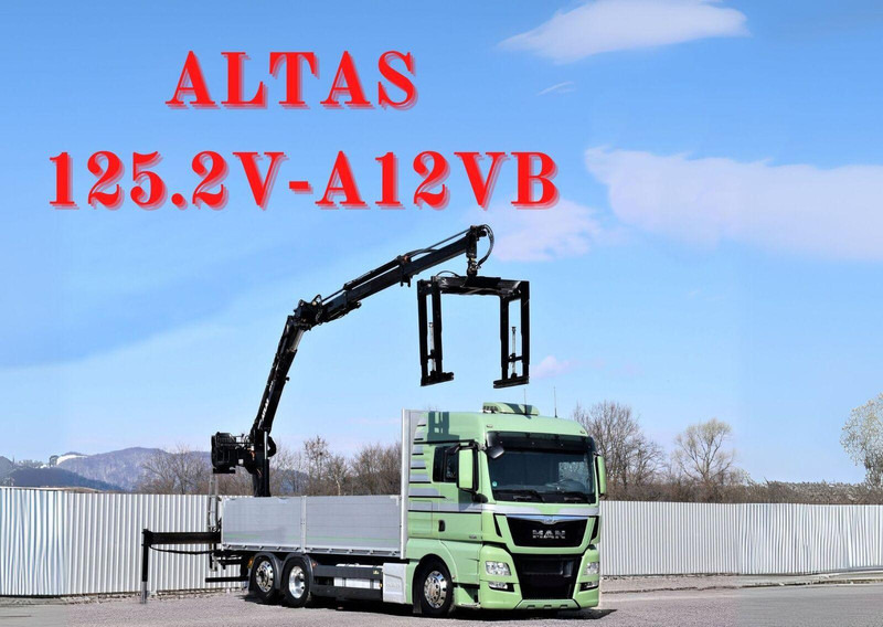 MAN TGX 26.440 Pritsche 6,60 m* ATLAS 125.2V-A12VB - Vrachtwagen met open laadbak, Kraanwagen: afbeelding 1 MAN TGX 26.440 Pritsche 6,60 m* ATLAS 125.2V-A12VB - Vrachtwagen met open laadbak, Kraanwagen: afbeelding 1