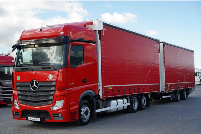 Mercedes-Benz ACTROS 2545 / ZESTAW TANDEM 120 M3 / PRZEJAZDOWY / 6x2 / OŚ POD - Schuifzeilen vrachtwagen: afbeelding 2 Mercedes-Benz ACTROS 2545 / ZESTAW TANDEM 120 M3 / PRZEJAZDOWY / 6x2 / OŚ POD - Schuifzeilen vrachtwagen: afbeelding 2