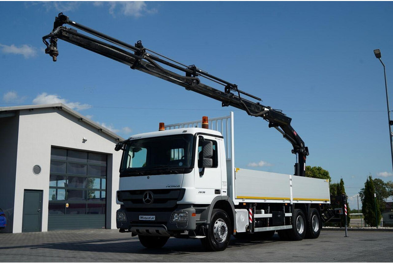 Mercedes-Benz ACTROS 2636 / 6x4 / SKRZYNIOWY 7 M + HDS HIAB - WYSÓW 12,6 M / - Vrachtwagen met open laadbak, Kraanwagen: afbeelding 1 Mercedes-Benz ACTROS 2636 / 6x4 / SKRZYNIOWY 7 M + HDS HIAB - WYSÓW 12,6 M / - Vrachtwagen met open laadbak, Kraanwagen: afbeelding 1