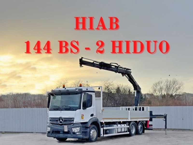 Mercedes-Benz ANTOS 2543* HIAB 144 BS - 2 HIDUO /FUNK - Vrachtwagen met open laadbak: afbeelding 1 Mercedes-Benz ANTOS 2543* HIAB 144 BS - 2 HIDUO /FUNK - Vrachtwagen met open laadbak: afbeelding 1