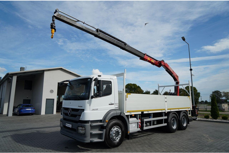 Mercedes-Benz / AXOR 2633 / 6X4 / SKRZYNIOWY - 6,55 M / MOCNA PODŁOGA / HDS FA - Vrachtwagen met open laadbak, Kraanwagen: afbeelding 2 Mercedes-Benz / AXOR 2633 / 6X4 / SKRZYNIOWY - 6,55 M / MOCNA PODŁOGA / HDS FA - Vrachtwagen met open laadbak, Kraanwagen: afbeelding 2