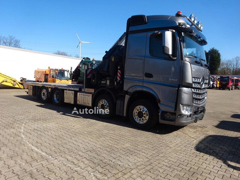 Mercedes-Benz Arocs 3453 8x2 Open Flatbed + Crane Fassi F820 - Vrachtwagen met open laadbak, Kraanwagen: afbeelding 3 Mercedes-Benz Arocs 3453 8x2 Open Flatbed + Crane Fassi F820 - Vrachtwagen met open laadbak, Kraanwagen: afbeelding 3