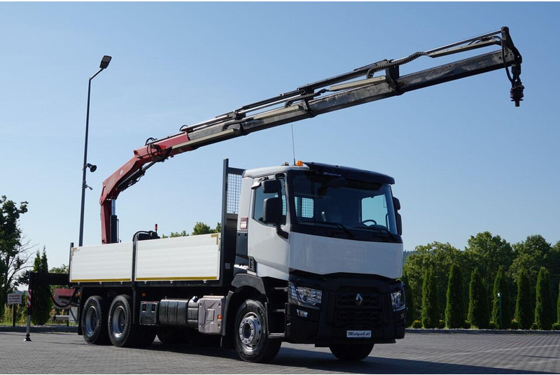 Renault C 380 / 6X4 / SKRZYNIOWY 6.4 M / + HDS FASSI F175A / MAX UDŹWIG - Vrachtwagen met open laadbak, Kraanwagen: afbeelding 2 Renault C 380 / 6X4 / SKRZYNIOWY 6.4 M / + HDS FASSI F175A / MAX UDŹWIG - Vrachtwagen met open laadbak, Kraanwagen: afbeelding 2