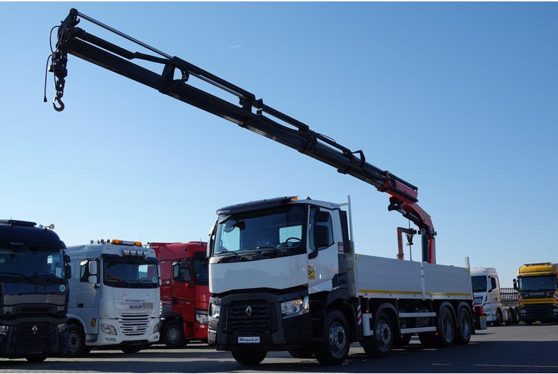 Renault C 430 / 8x4 / SKRZYNIOWY 7 M + HDS PALFINGER 33002 -wysów: 14,5 - Vrachtwagen met open laadbak, Kraanwagen: afbeelding 2 Renault C 430 / 8x4 / SKRZYNIOWY 7 M + HDS PALFINGER 33002 -wysów: 14,5 - Vrachtwagen met open laadbak, Kraanwagen: afbeelding 2