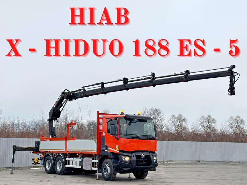 Renault C 430 *HIAB X - HIPRO 188 ES - 5 + FUNK* 6x4 - Vrachtwagen met open laadbak, Kraanwagen: afbeelding 1 Renault C 430 *HIAB X - HIPRO 188 ES - 5 + FUNK* 6x4 - Vrachtwagen met open laadbak, Kraanwagen: afbeelding 1