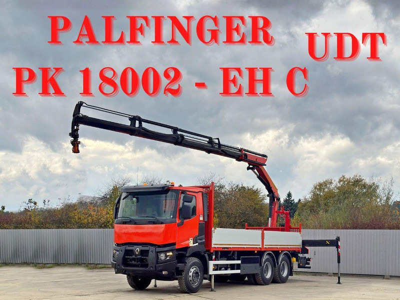 Renault C430 * PALFINGER PK 18002 - EHC + FUNK/ 6x4 - Vrachtwagen met open laadbak, Kraanwagen: afbeelding 3 Renault C430 * PALFINGER PK 18002 - EHC + FUNK/ 6x4 - Vrachtwagen met open laadbak, Kraanwagen: afbeelding 3