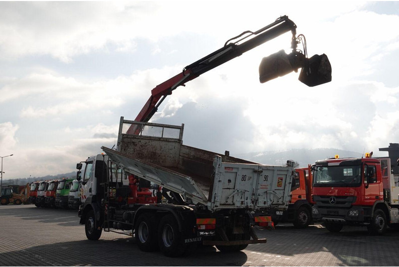 Renault KERAX 410 / 6x4 / WYWROTKA + HDS FASSI F150 / HYDROBURTA / BORDM - Kipper vrachtwagen, Kraanwagen: afbeelding 4 Renault KERAX 410 / 6x4 / WYWROTKA + HDS FASSI F150 / HYDROBURTA / BORDM - Kipper vrachtwagen, Kraanwagen: afbeelding 4