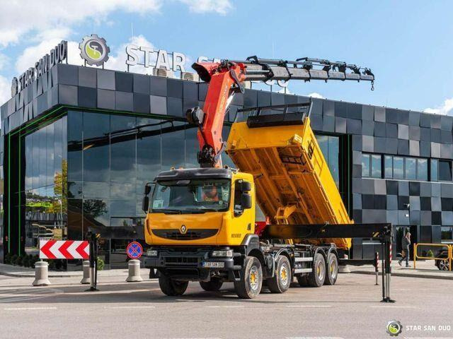Renault KERAX 450 8x4 PALFINGER PK 60002 Crane Tipper - Kipper vrachtwagen, Kraanwagen: afbeelding 1 Renault KERAX 450 8x4 PALFINGER PK 60002 Crane Tipper - Kipper vrachtwagen, Kraanwagen: afbeelding 1