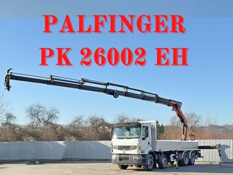 Renault Premium 430 DXI * PRITSCHE 7,40m *PK 26002 EH - Vrachtwagen met open laadbak, Kraanwagen: afbeelding 1 Renault Premium 430 DXI * PRITSCHE 7,40m *PK 26002 EH - Vrachtwagen met open laadbak, Kraanwagen: afbeelding 1