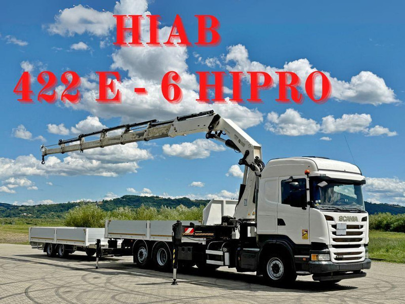 Scania R440 * HIAB 422 E-6 HIPRO + FUNK + Anhänger!*TOP - Vrachtwagen met open laadbak, Kraanwagen: afbeelding 1 Scania R440 * HIAB 422 E-6 HIPRO + FUNK + Anhänger!*TOP - Vrachtwagen met open laadbak, Kraanwagen: afbeelding 1