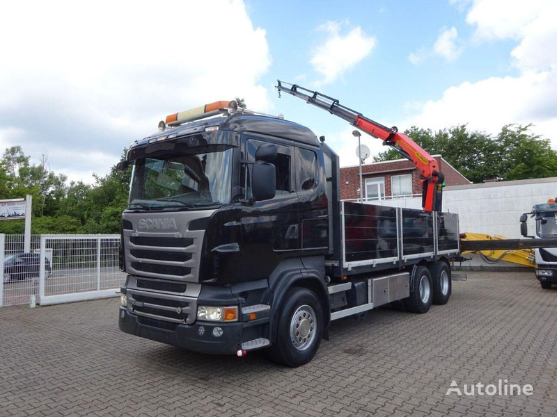 Scania R620 V8 - Flatbed+crane - Vrachtwagen met open laadbak, Kraanwagen: afbeelding 2 Scania R620 V8 - Flatbed+crane - Vrachtwagen met open laadbak, Kraanwagen: afbeelding 2