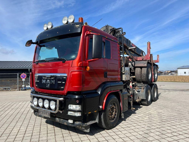MAN TGS 26.540 6x4 Darus nyergesvontató + rönkszállító pótkocsi Logl - Trekker: afbeelding 1 MAN TGS 26.540 6x4 Darus nyergesvontató + rönkszállító pótkocsi Logl - Trekker: afbeelding 1