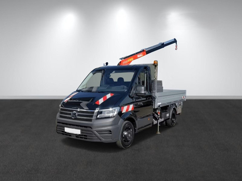 Volkswagen Crafter 50 - Flatbed truck + crane - Vrachtwagen met open laadbak, Kraanwagen: afbeelding 1 Volkswagen Crafter 50 - Flatbed truck + crane - Vrachtwagen met open laadbak, Kraanwagen: afbeelding 1