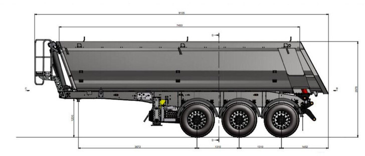 Zaslaw WYWROTKA 26 m3 / FABRYCZNIE NOWA / STALOWA / RYNNA WANNA HP / 20 - Kipper oplegger: afbeelding 2 Zaslaw WYWROTKA 26 m3 / FABRYCZNIE NOWA / STALOWA / RYNNA WANNA HP / 20 - Kipper oplegger: afbeelding 2