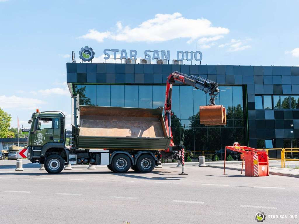 MAN  TGS 35.480 PALFINGER PK 20002 HDS Grapple Tippe - Kraanwagen: afbeelding 1 MAN  TGS 35.480 PALFINGER PK 20002 HDS Grapple Tippe - Kraanwagen: afbeelding 1