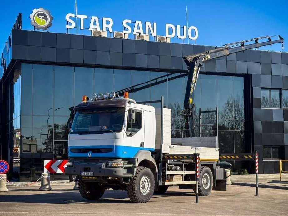 Renault KERAX 270 4x4 PALFINGER PK 16502 CRANE WINCH - Kraanwagen, Vrachtwagen met open laadbak: afbeelding 1 Renault KERAX 270 4x4 PALFINGER PK 16502 CRANE WINCH - Kraanwagen, Vrachtwagen met open laadbak: afbeelding 1