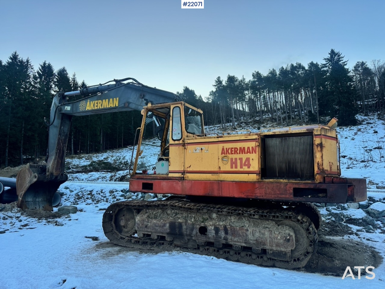 Åkerman Ca. 1984 Åkerman H14 Beltegraver m/ Graveskuffe - Graafmachine: afbeelding 5 Åkerman Ca. 1984 Åkerman H14 Beltegraver m/ Graveskuffe - Graafmachine: afbeelding 5