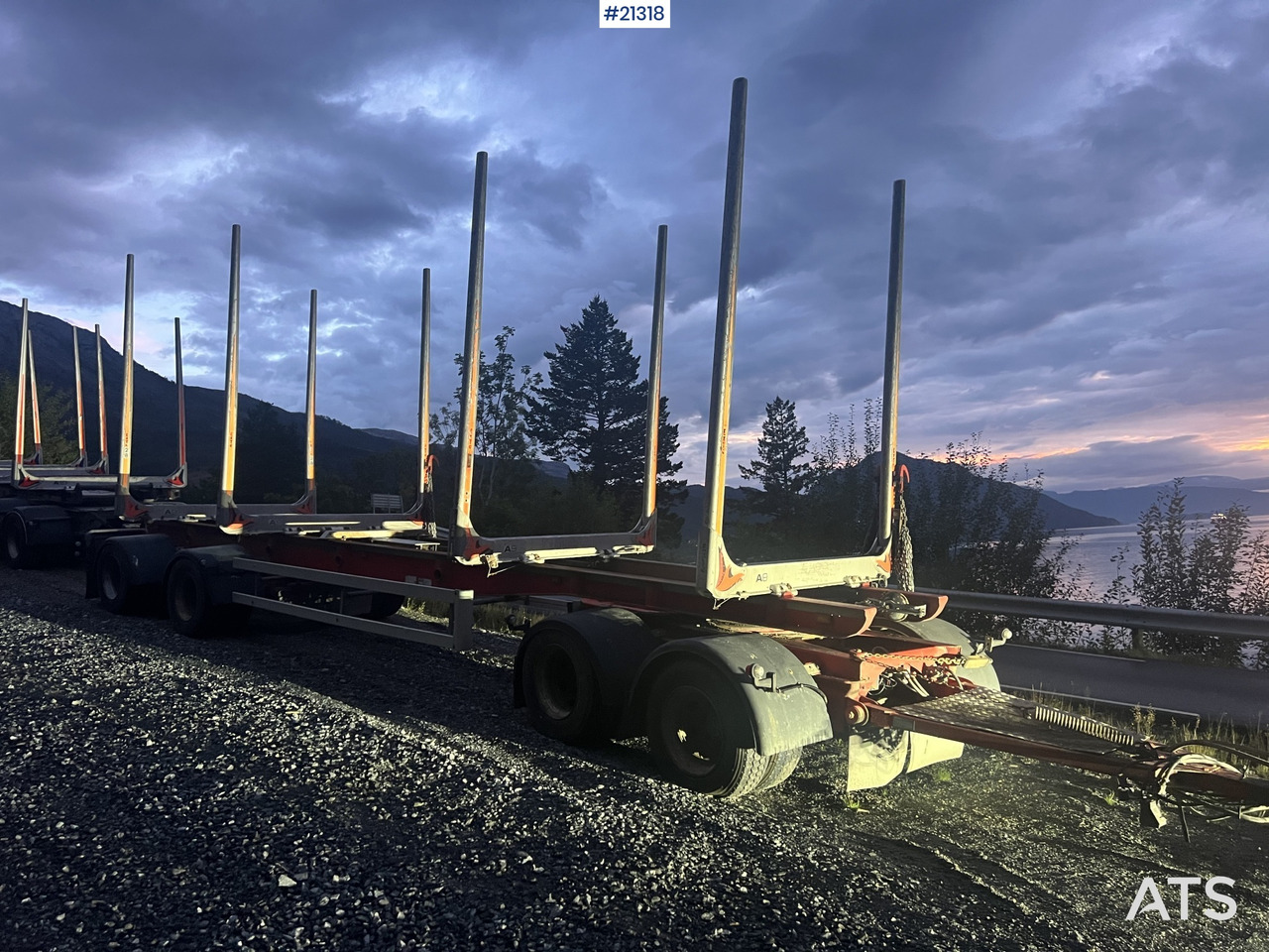 MVB10 MVB10-FLS4 4 akslet Tømmerhenger - Hout aanhanger: afbeelding 2 MVB10 MVB10-FLS4 4 akslet Tømmerhenger - Hout aanhanger: afbeelding 2