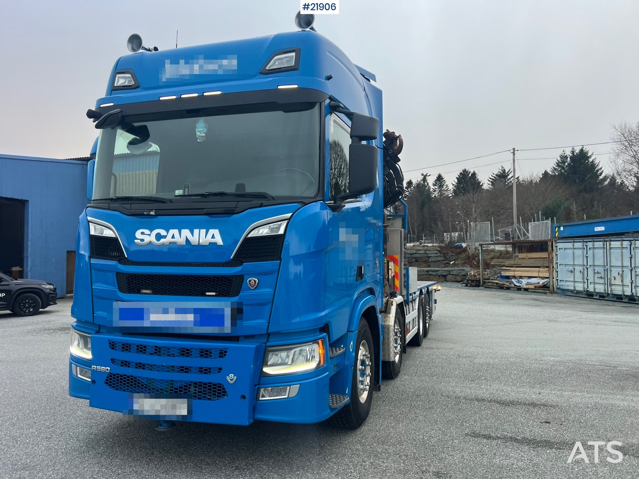 Scania R580 8x2 kranbil m/ 95t/m hmf kran, jibb , vinsj og konar planslep - Kraanwagen: afbeelding 3 Scania R580 8x2 kranbil m/ 95t/m hmf kran, jibb , vinsj og konar planslep - Kraanwagen: afbeelding 3