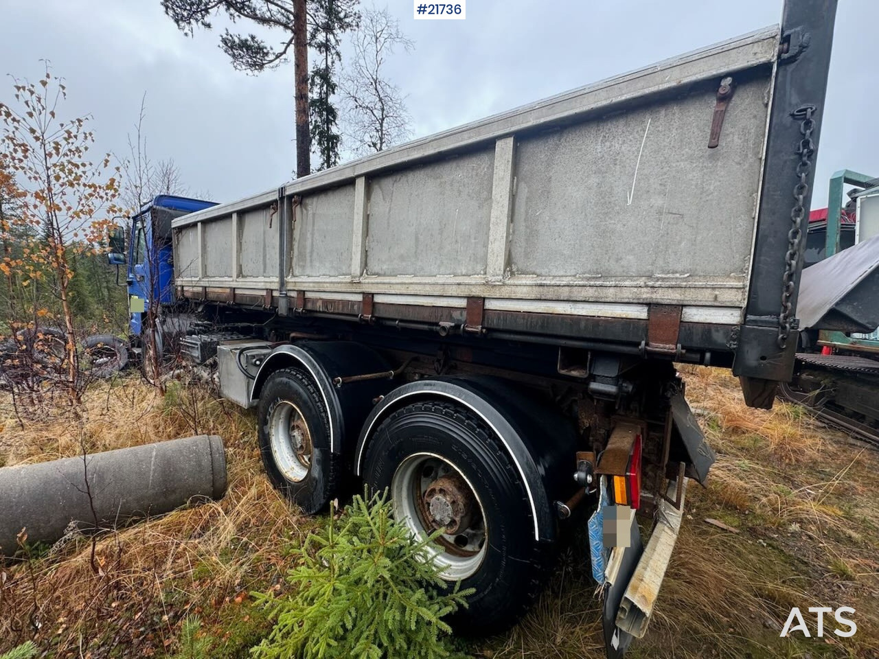 Volvo FL12 m/ 22 t/m Palfinger kran, tømmerflak, Dumperkasse og plan. - Kraanwagen: afbeelding 5 Volvo FL12 m/ 22 t/m Palfinger kran, tømmerflak, Dumperkasse og plan. - Kraanwagen: afbeelding 5