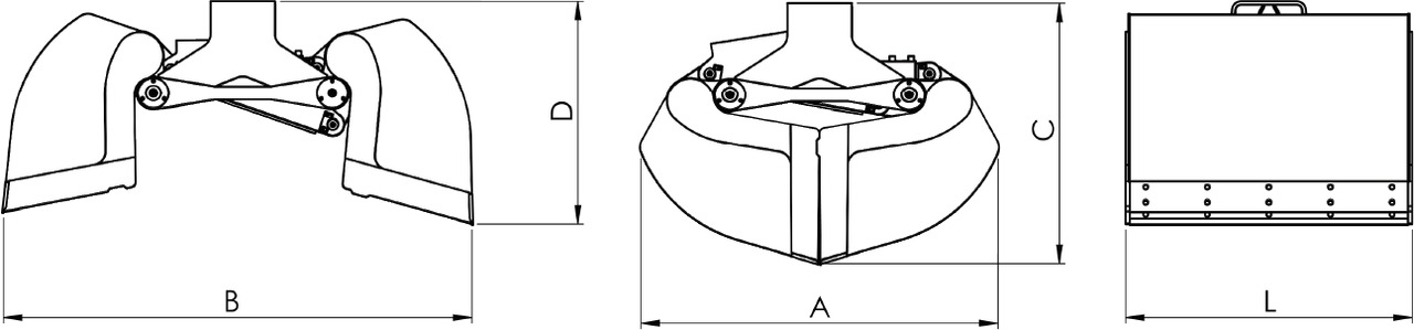 Clamshell bucket with high capacity BV-S 500 - Overslaggrijper voor Autolaadkraan: afbeelding 4 Clamshell bucket with high capacity BV-S 500 - Overslaggrijper voor Autolaadkraan: afbeelding 4