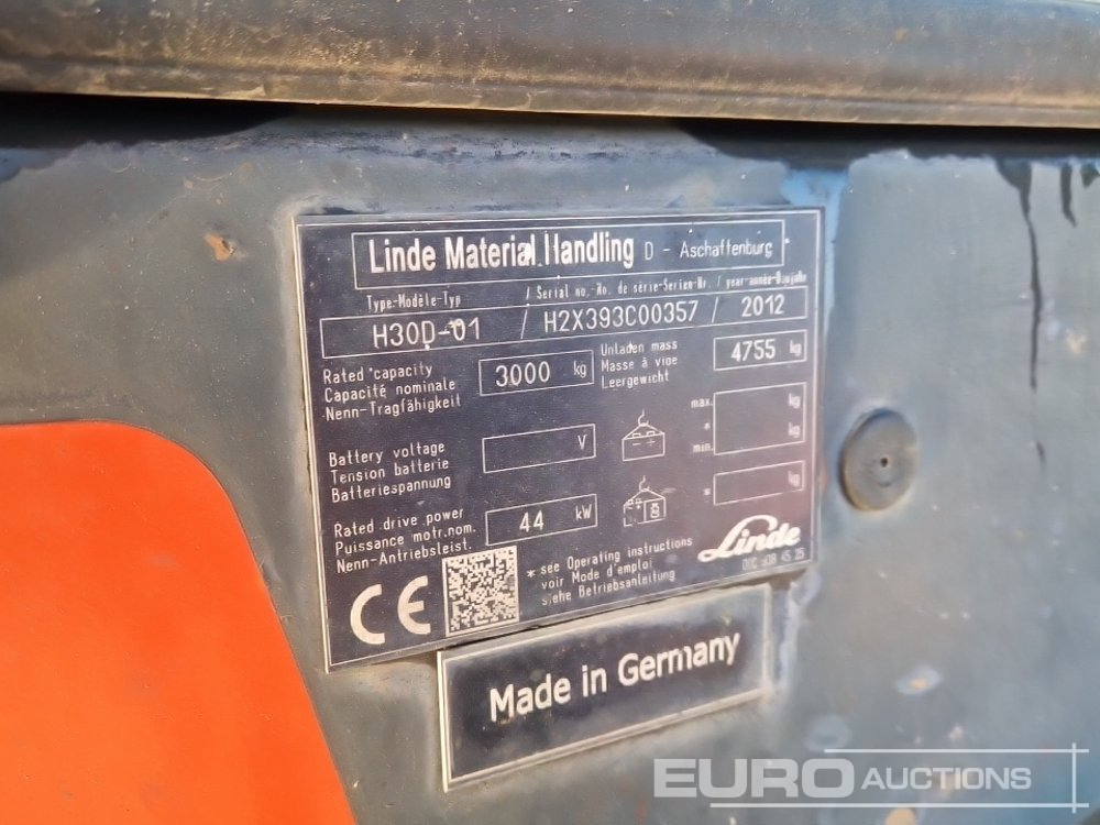 Heftruck 2012 Linde H30D: afbeelding 19