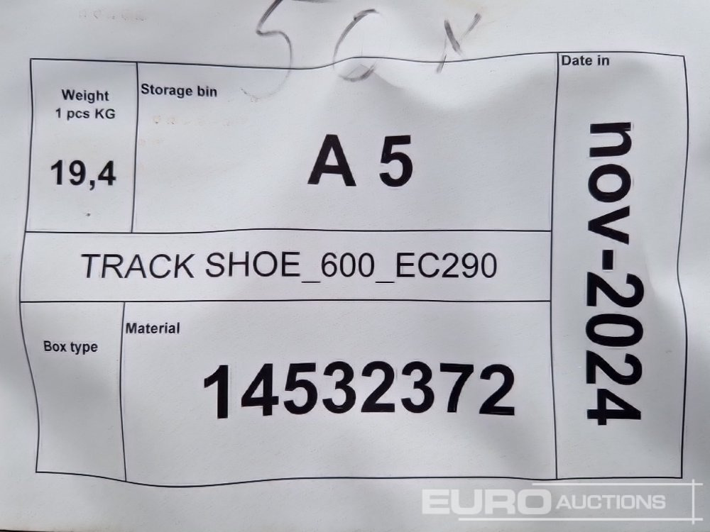 Onderdelen voor Graafmachine Track Plates to suit Volvo: afbeelding 7