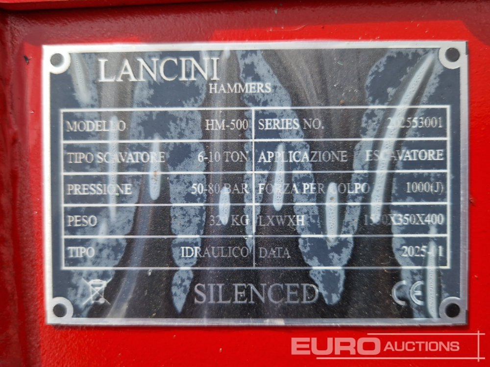 Hydraulische hamer Unused Lancini HM-500: afbeelding 7
