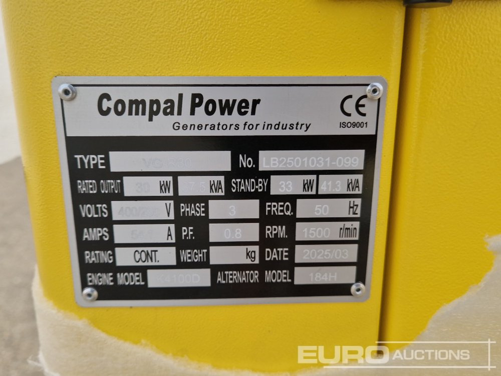 Industrie generator Unused 2025 Compal Power VG-R30: afbeelding 13