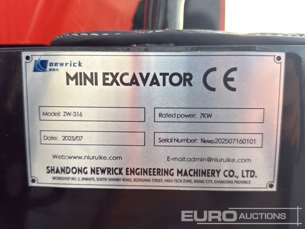 Minigraafmachine Unused 2025 Newrick ZW316: afbeelding 34