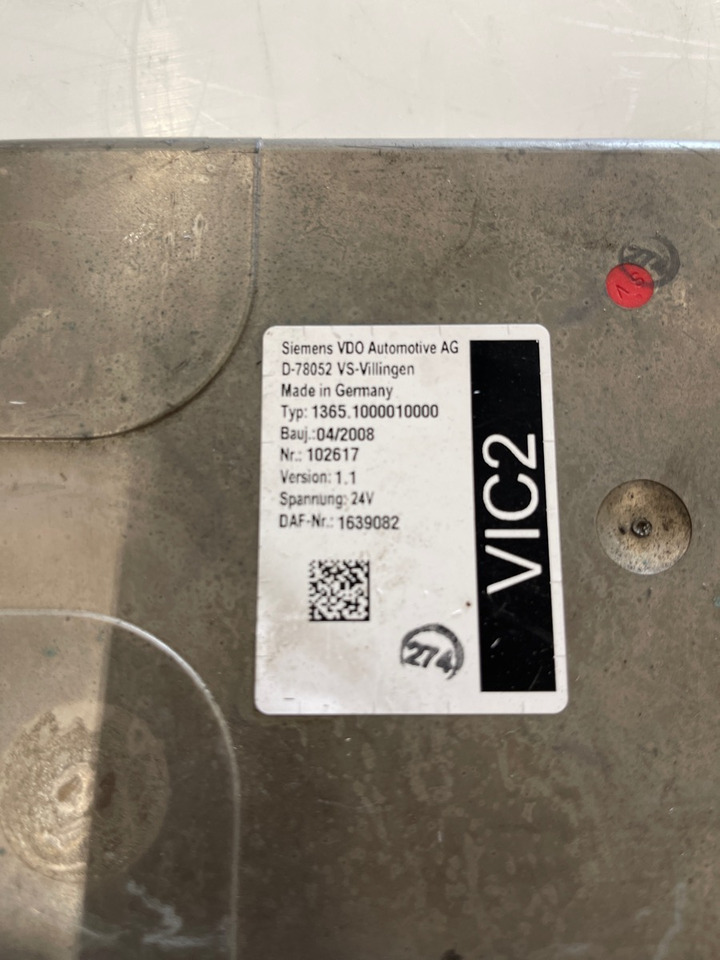 DAF VIC2 1639082 - Elektrisch systeem voor Vrachtwagen: afbeelding 1 DAF VIC2 1639082 - Elektrisch systeem voor Vrachtwagen: afbeelding 1