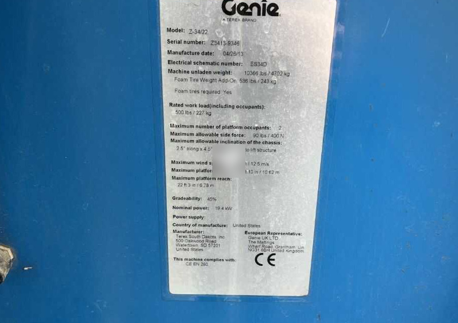 Genie Z-34/22 - Knikarmhoogwerker: afbeelding 4 Genie Z-34/22 - Knikarmhoogwerker: afbeelding 4