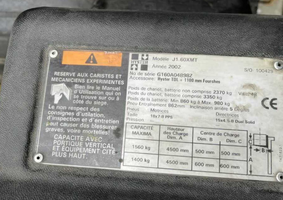 Hyster J1.60XMT - Elektrische heftruck: afbeelding 4 Hyster J1.60XMT - Elektrische heftruck: afbeelding 4