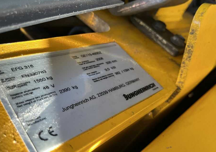 Jungheinrich EFG316 - Elektrische heftruck: afbeelding 4 Jungheinrich EFG316 - Elektrische heftruck: afbeelding 4