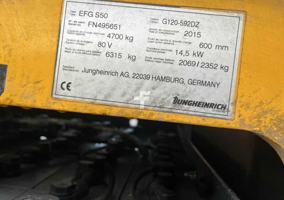 Jungheinrich EFGS50 - Elektrische heftruck: afbeelding 4 Jungheinrich EFGS50 - Elektrische heftruck: afbeelding 4
